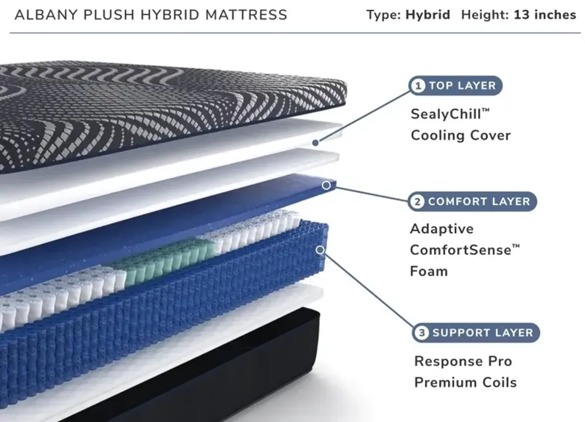 Albany Plush Hybrid King Mattress