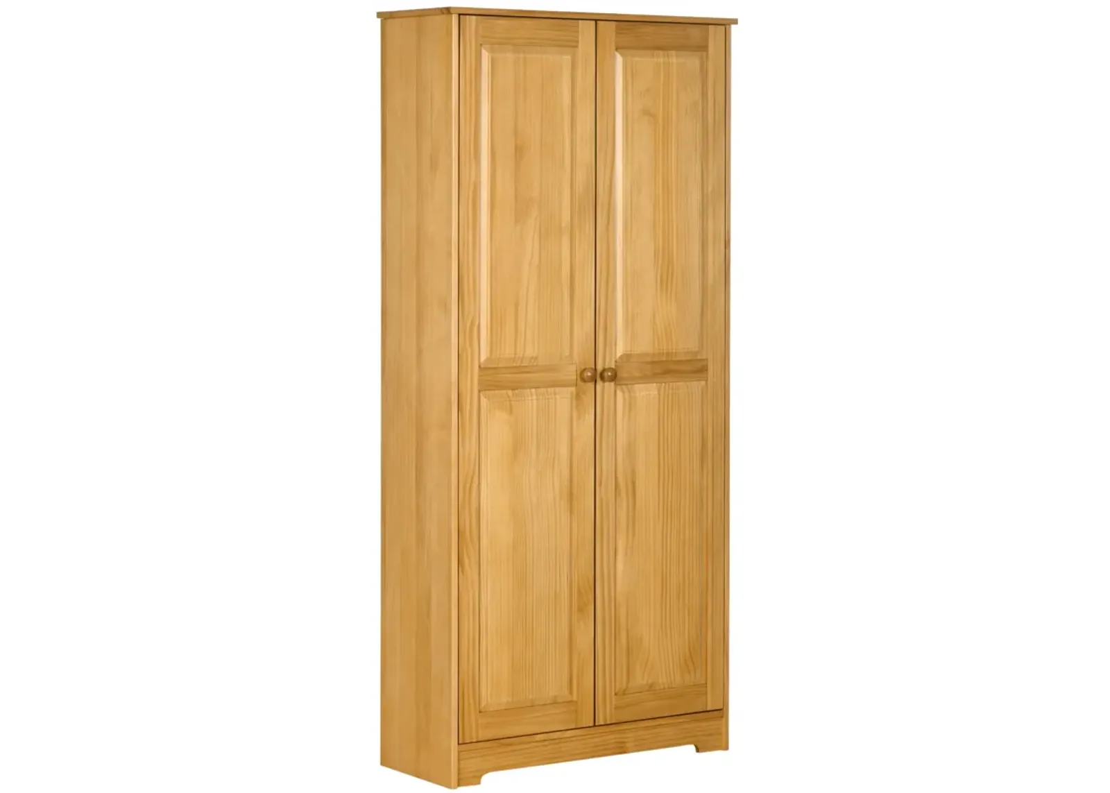 Pinewood Kitchen Pantry: 67" Freestanding Cabinet with Shelves