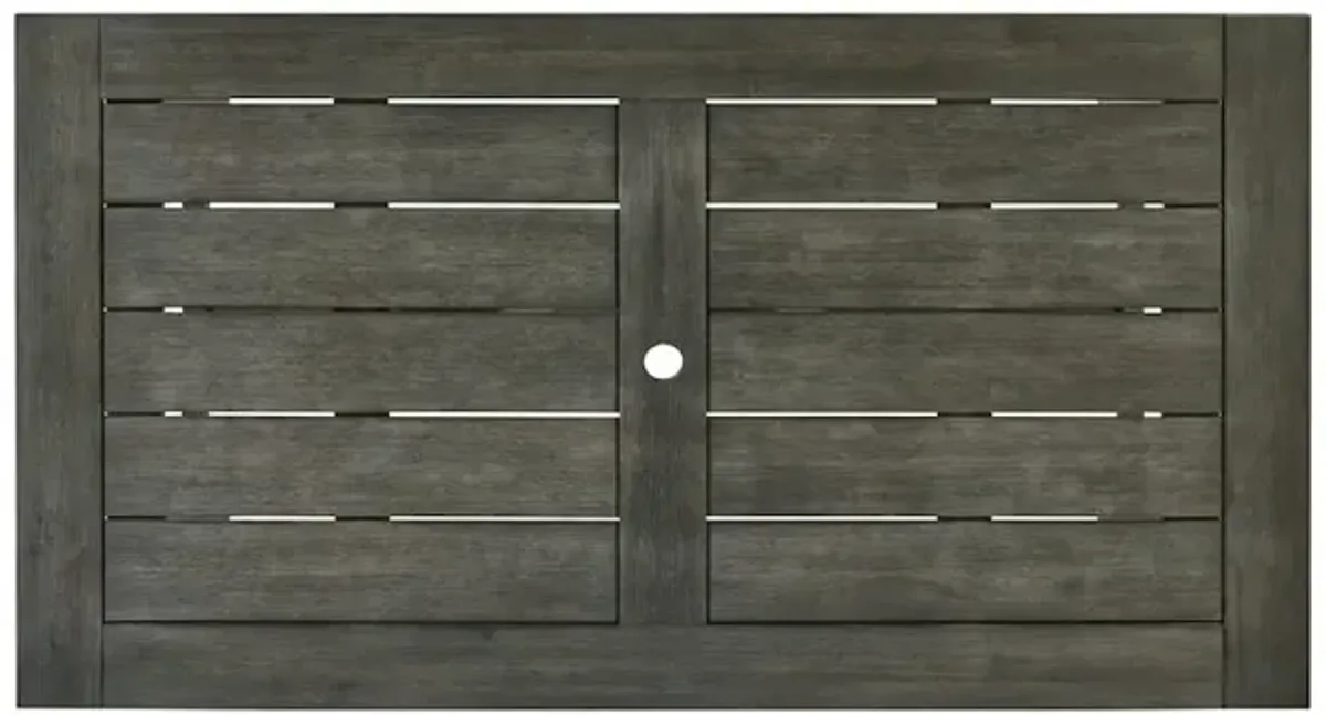 Best Quality Furniture Outdoor Patio Dining Table - Rectangular Gray Acacia Wood Frame Table