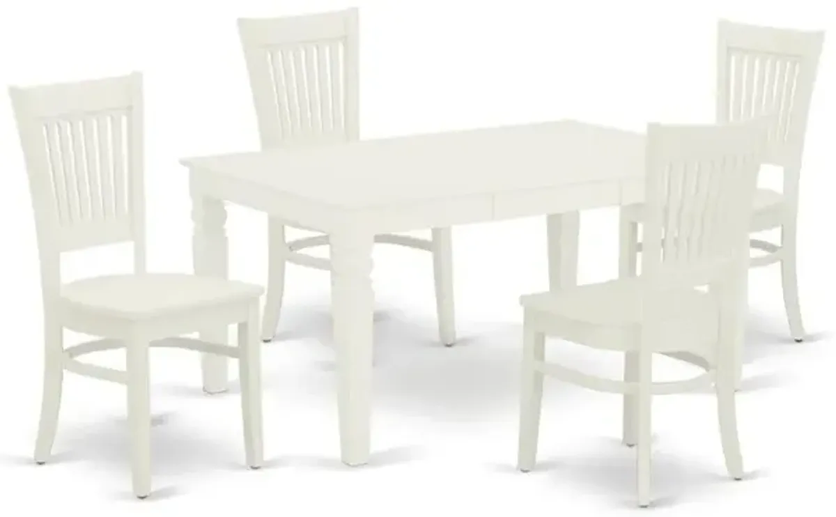 Dining Table- Table Leg Dining Chairs, WEVA5-LWH-W