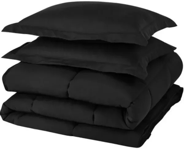 Reversible Microfiber Down Alternative Comforter Set with Pillow Shams