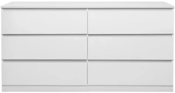 6-Drawer Double Dresser, Wide Storage Cabinet for Bedroom & Living Room