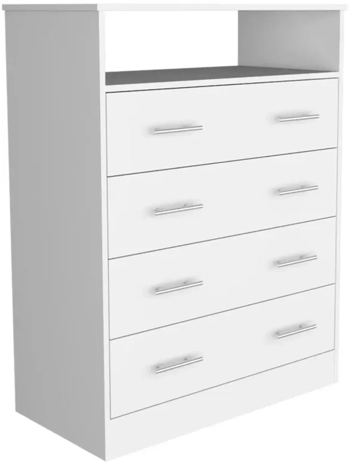 Four Drawer Dresser Wuju, Bedroom, White