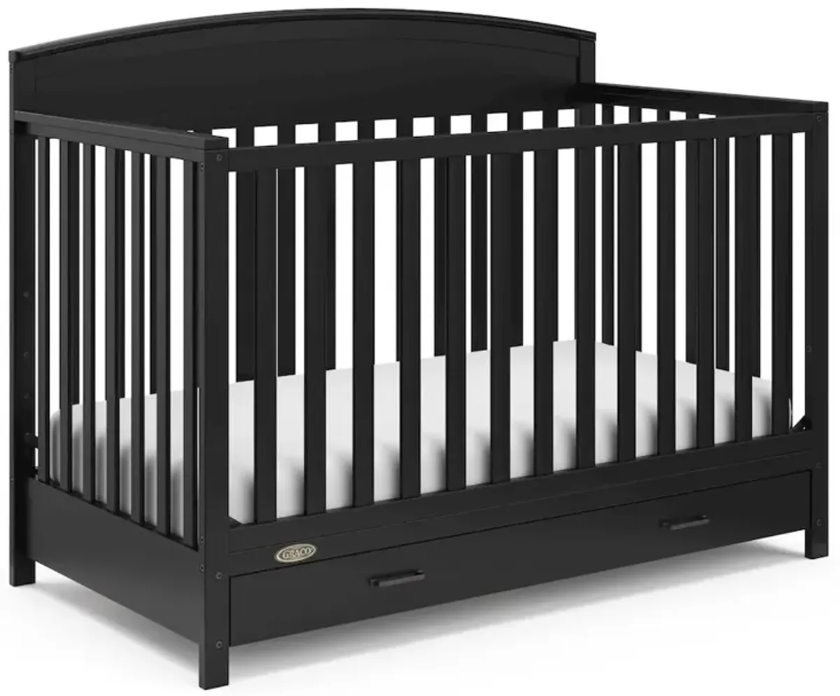 Graco Benton 5-in-1 Convertible Crib with Drawer (Black)
