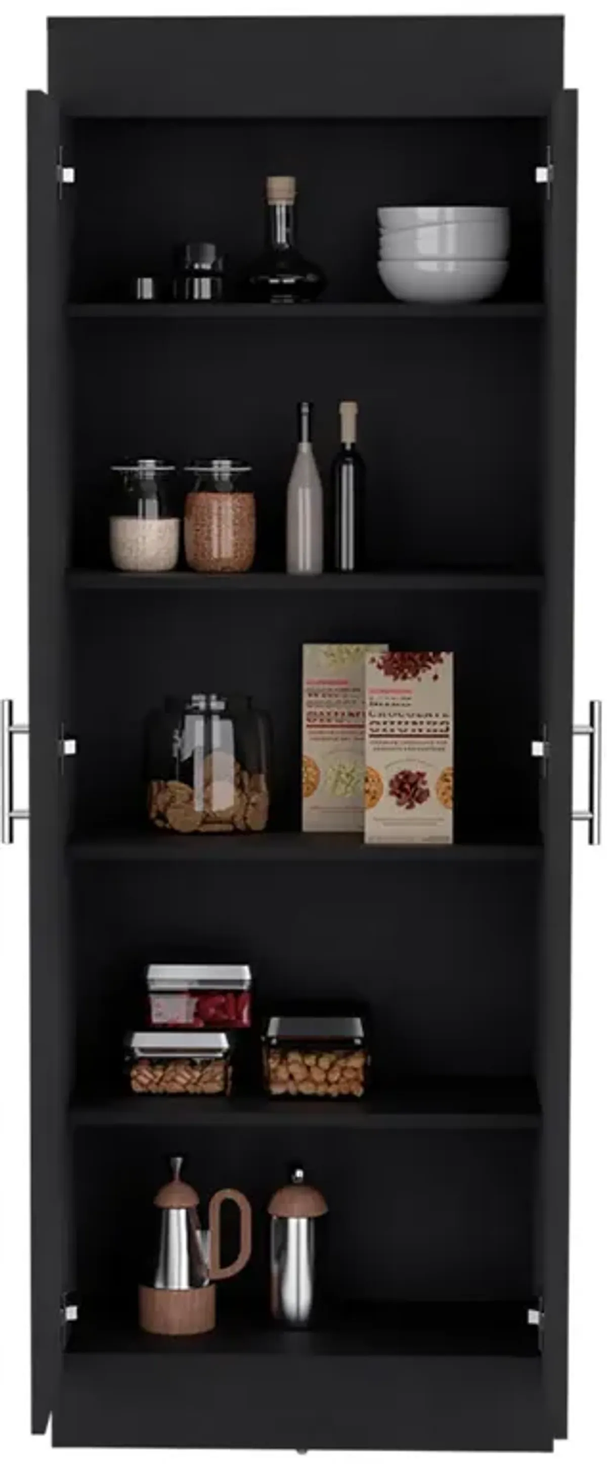 Pantry Cabinet Clinton, Kitchen, Black