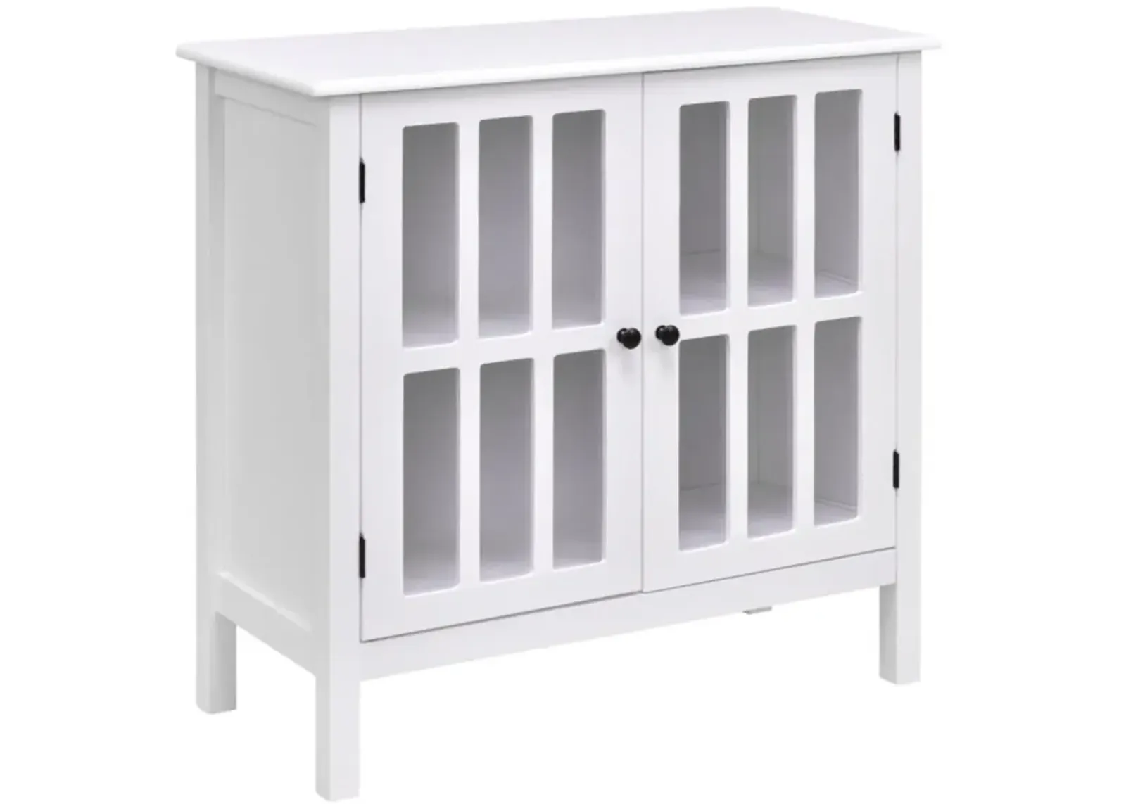 Hivvago Glass Door Sideboard Console Storage Buffet Cabinet