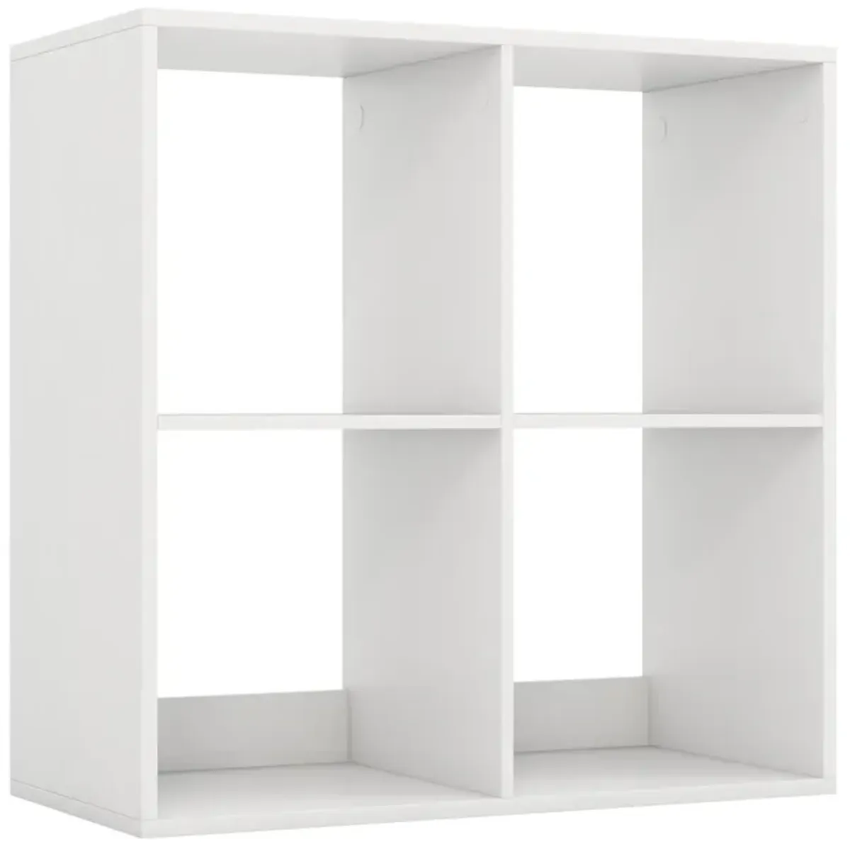 4 Cube Bookshelf with Back Guardrail for Living Room Bedroom