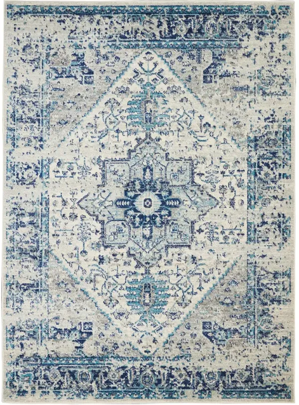 Tranquil TRA06 Ivory/Light Blue 6' x 9' Rug