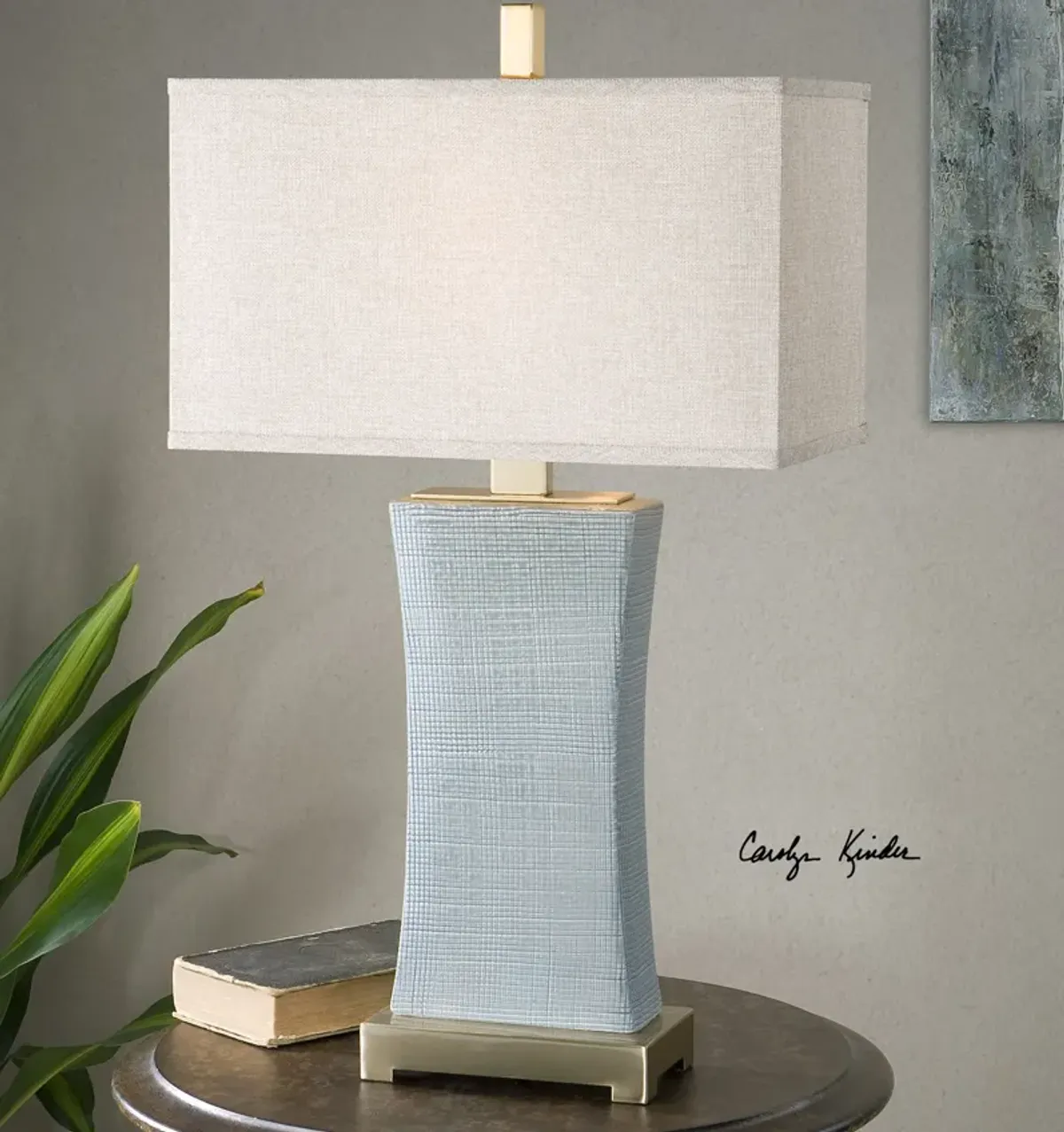 Uttermost Cantarana Blue Gray Table Lamp