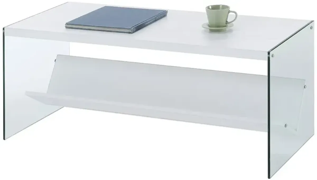 Convience Concept, Inc. SoHo Glass Coffee Table with Shelf