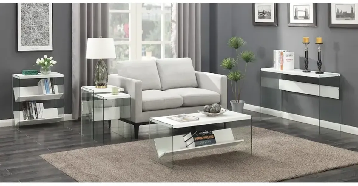 Convience Concept, Inc. SoHo Glass Coffee Table with Shelf