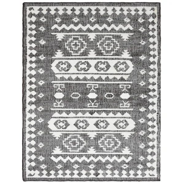 HAND WOVEN FLAT WEAVE KILIM JUTE ECO-FRIENDLY Oriental AREA RUGS  - 5'x8', Rectangle Shape, White Beige Color, Oriental, High Pile, Natural Fiber, Outdoor Indoor Handmade Area Rugs (J00029)