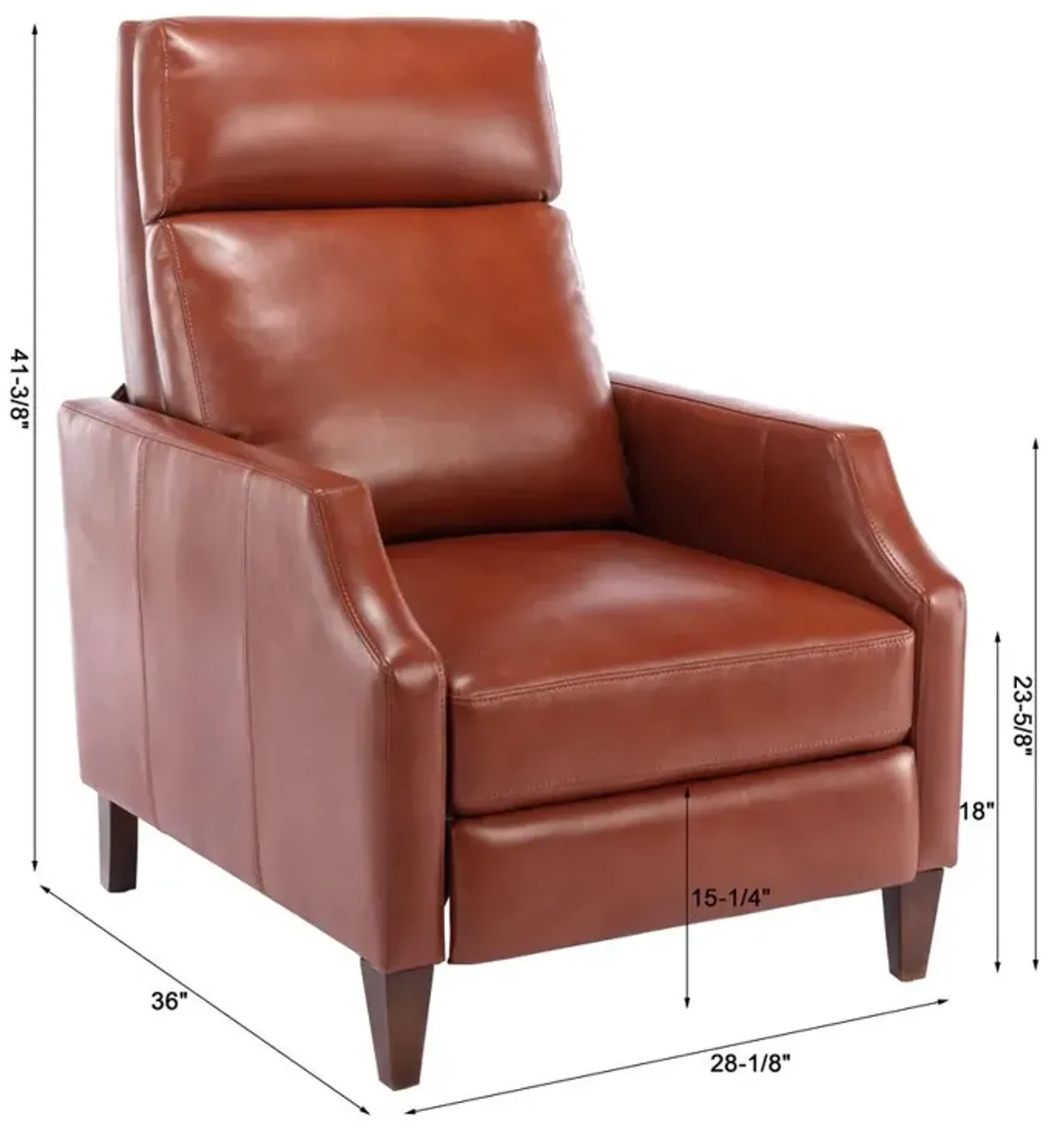 Comfort Pointe Balantyne Push Back Recliner - Caramel