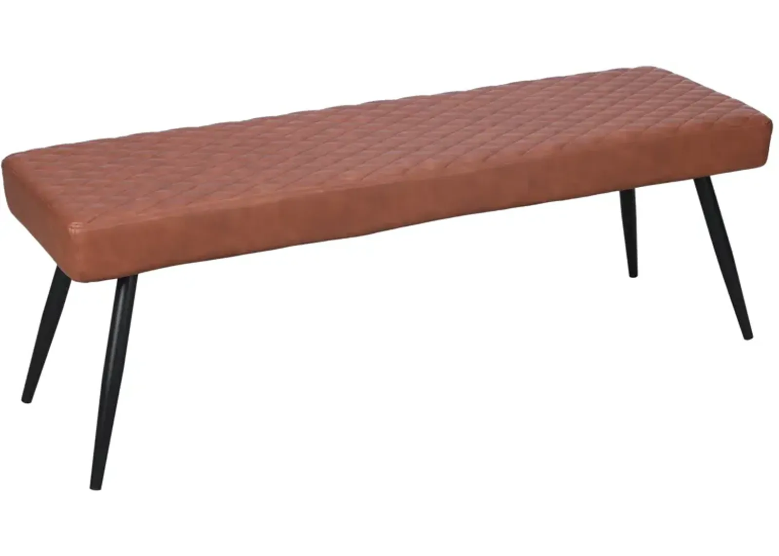 Contemporary Upholstered Dining Bench with Black Sanded Leg