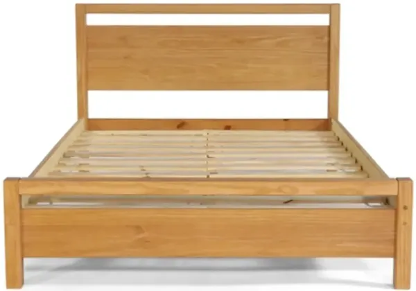 Modern Farmhouse Solid Wood Platform Bed Frame with Headboard Footboard