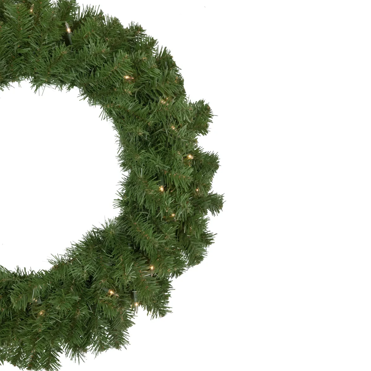 Pre-Lit Dorchester Pine Artificial Christmas Wreath  24-Inch  Clear Lights