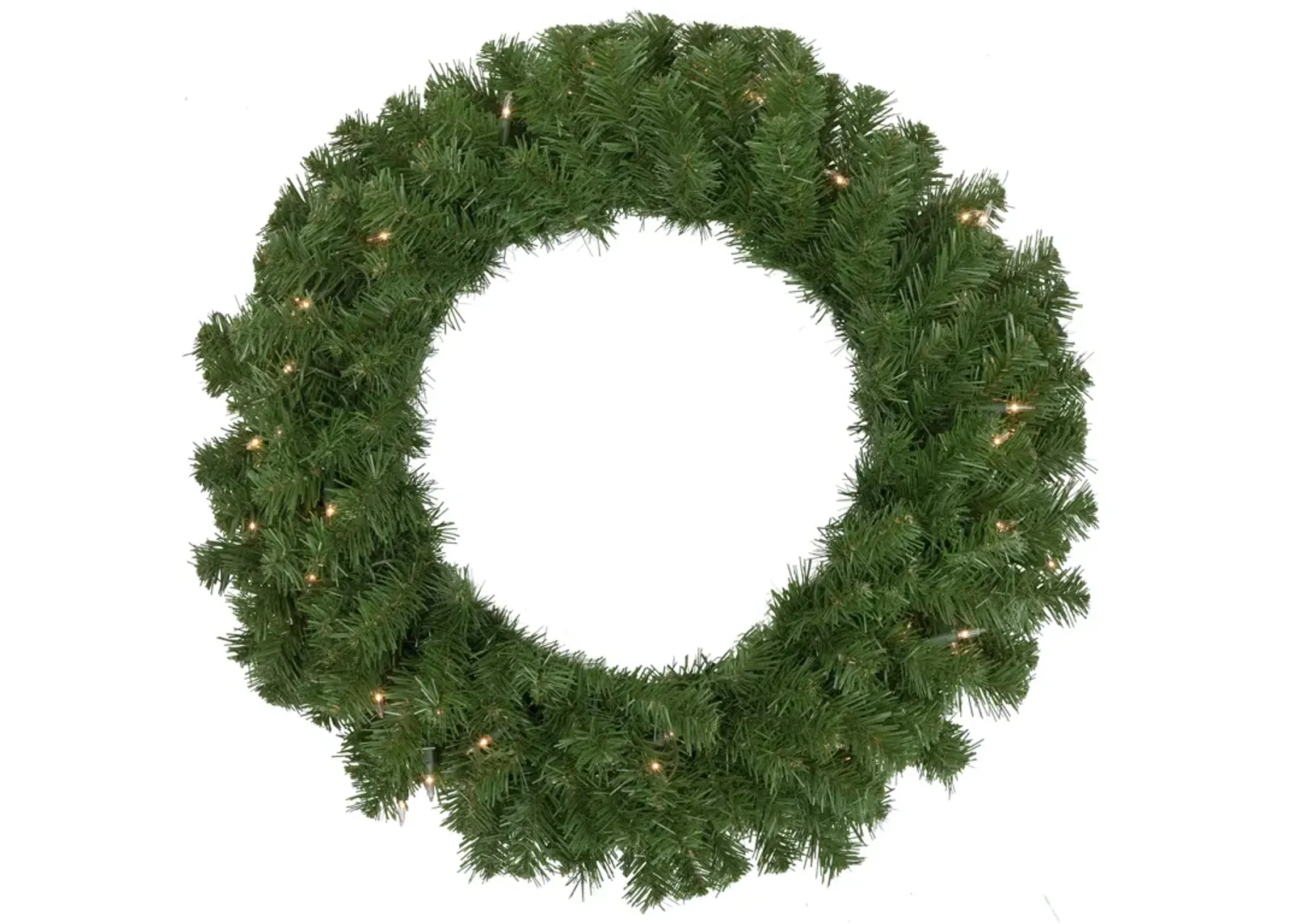 Pre-Lit Dorchester Pine Artificial Christmas Wreath  24-Inch  Clear Lights