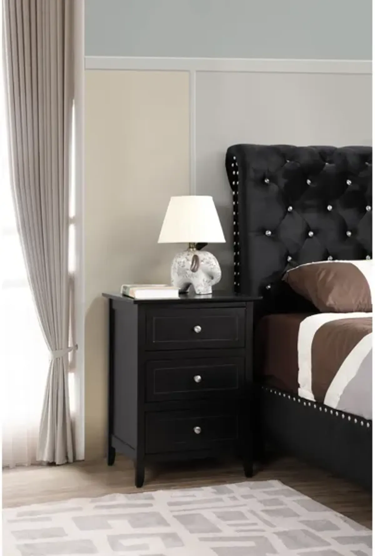 Daniel 3-Drawer Nightstand (25 in. H x 15 in. W x 19 in. D)