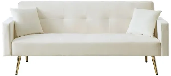 Velvet Convertible Folding Futon Sofa Bed: Sleeper Sofa Couch