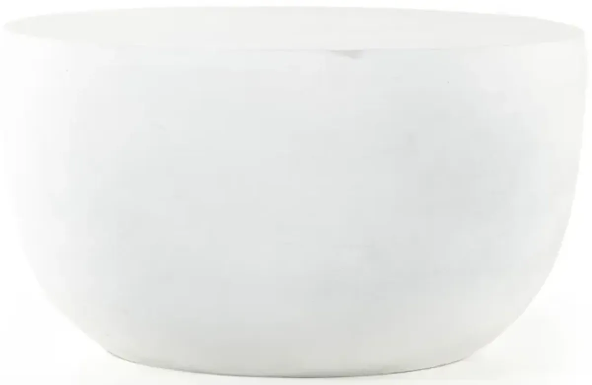 Basil Outdoor End Table - Matte White