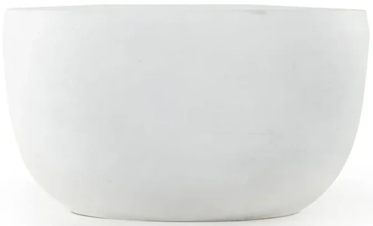 Basil Outdoor End Table - Matte White