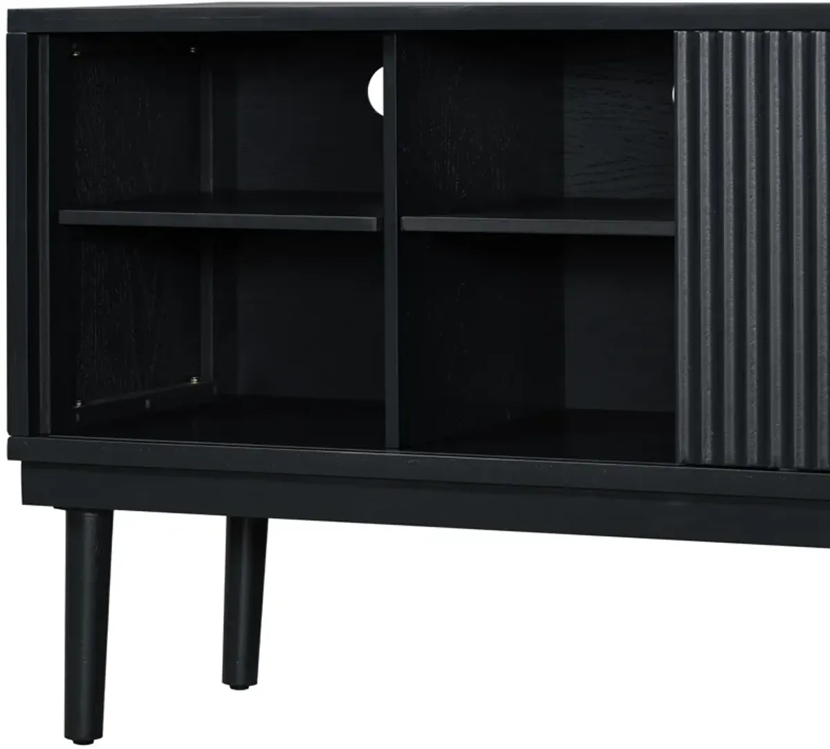 Merax Side Cabinet TV Stand with Sliding Doors