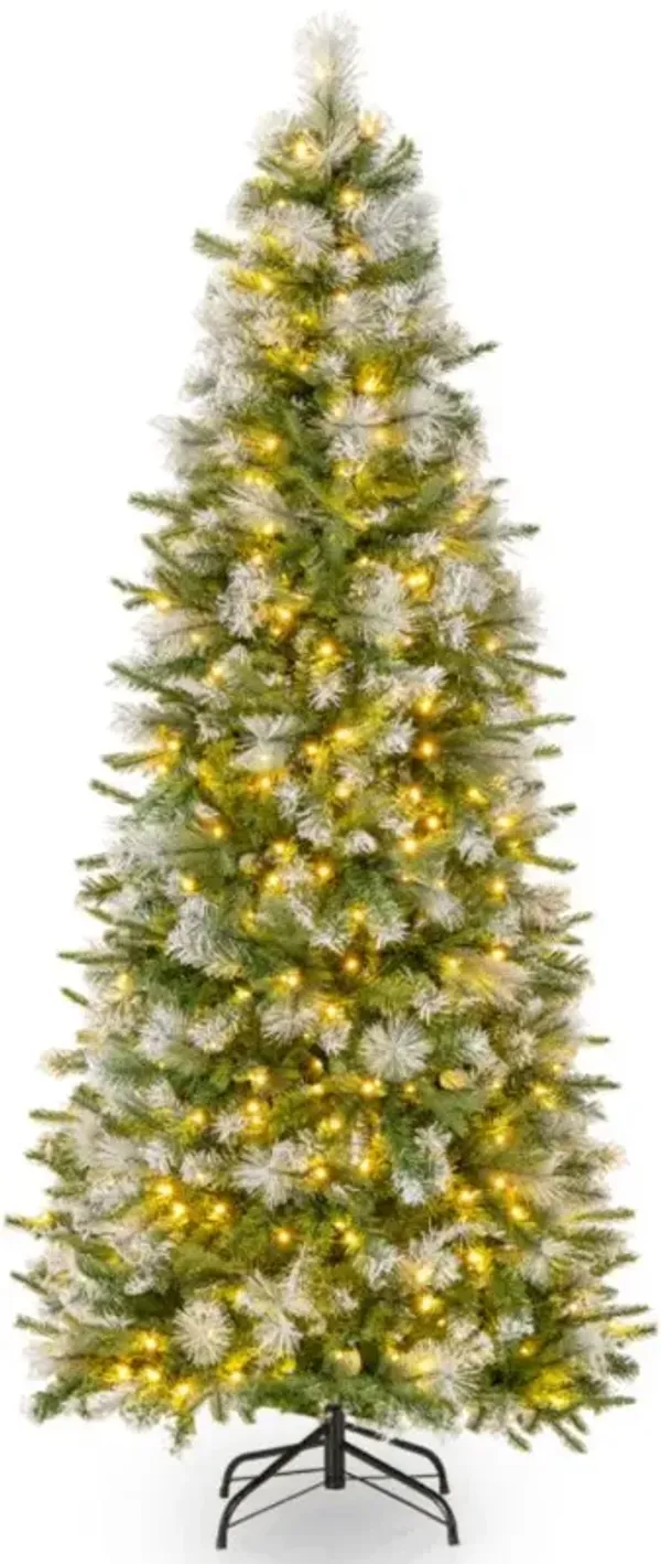 Hivvago 6/7.5/9 FT Artificial Christmas Tree with Warm-White LED Lights