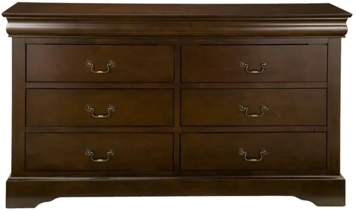 West Haven 6 Drawer Dresser, Cappuccino