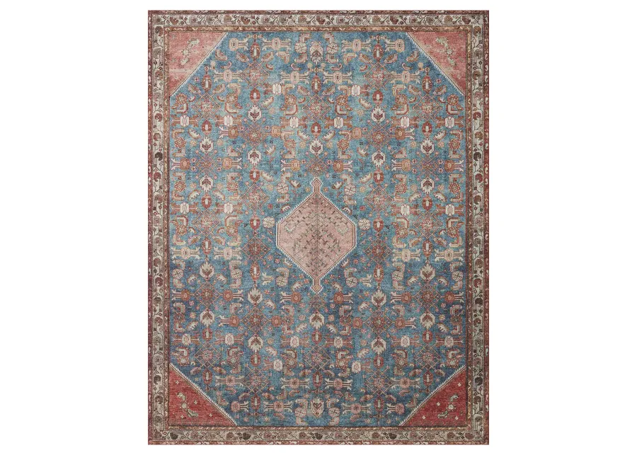 Layla LAY10 Marine/Clay 5' x 7'6" Rug