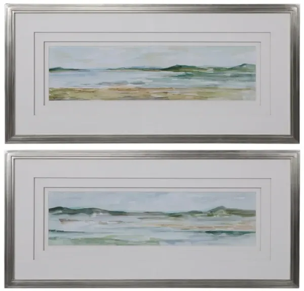 Panoramic Seascape Framed Prints (Set of 2)
