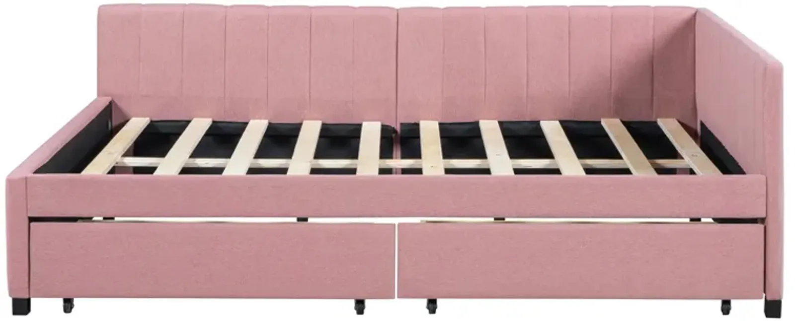 Merax Upholstered Daybed with 2 Storage Drawers