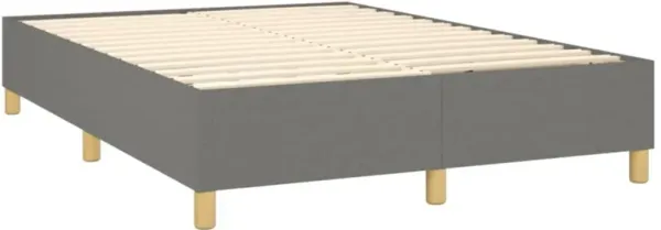 vidaXL Box Spring Bed Frame Dark Gray 59.8"x79.9" Queen Fabric