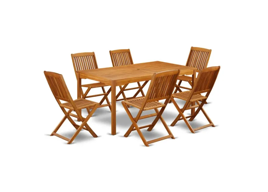 Wooden Patio Set Natural Oil