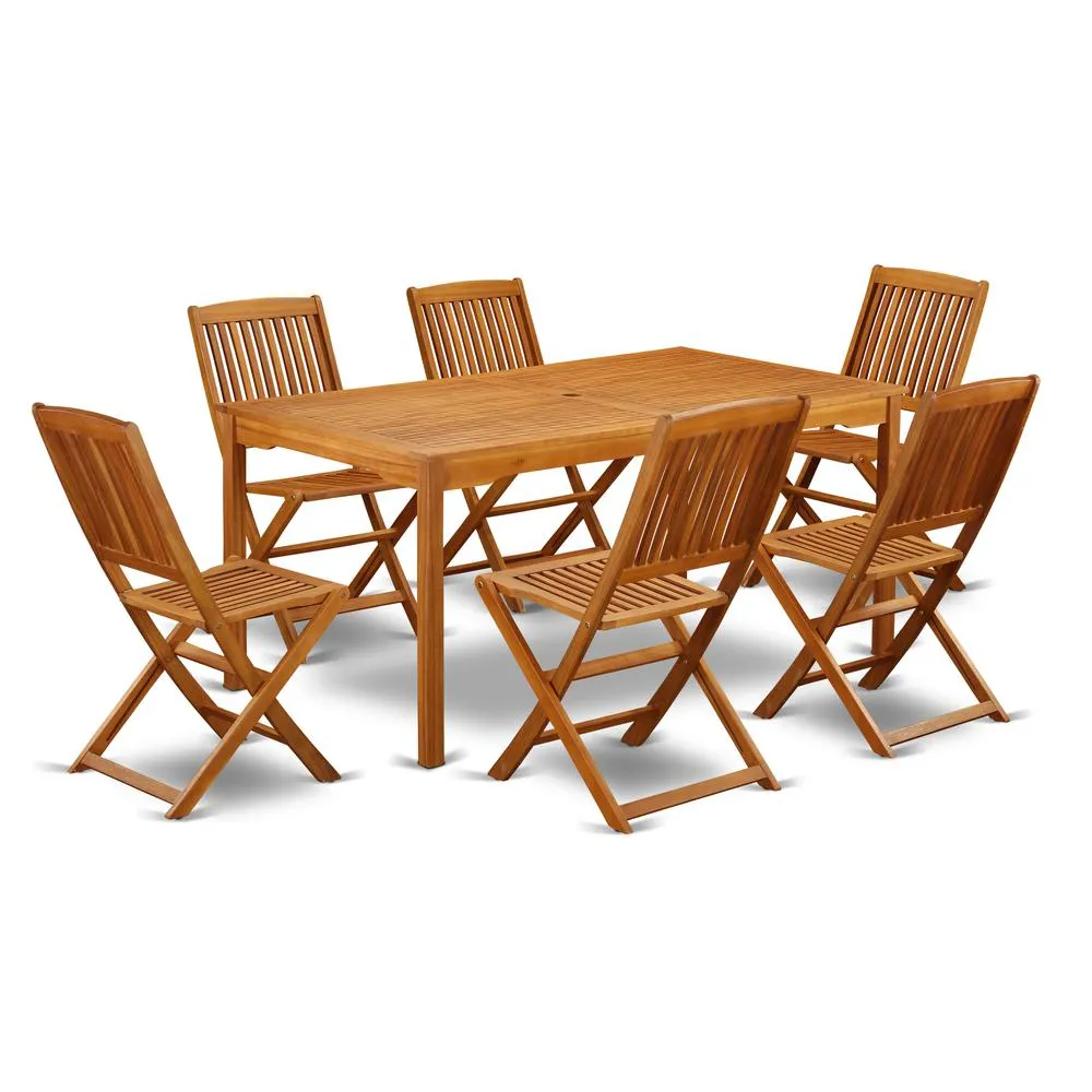 Wooden Patio Set Natural Oil