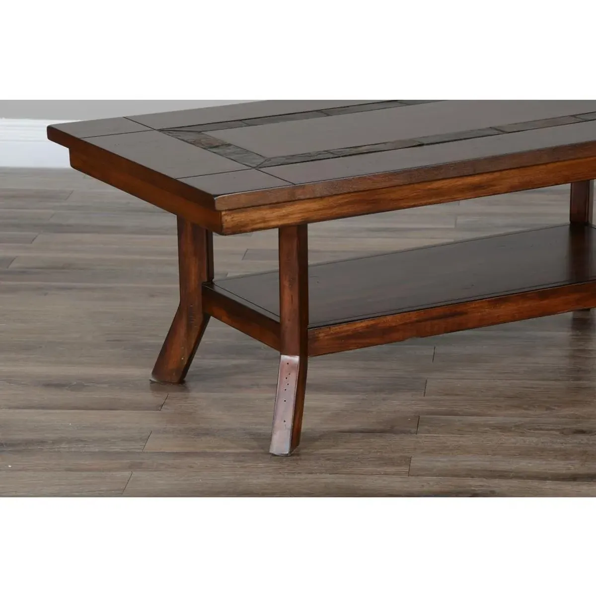 Sunny Designs Santa Fe 48.5 Traditional Wood Coffee Table in Dark Chocolate