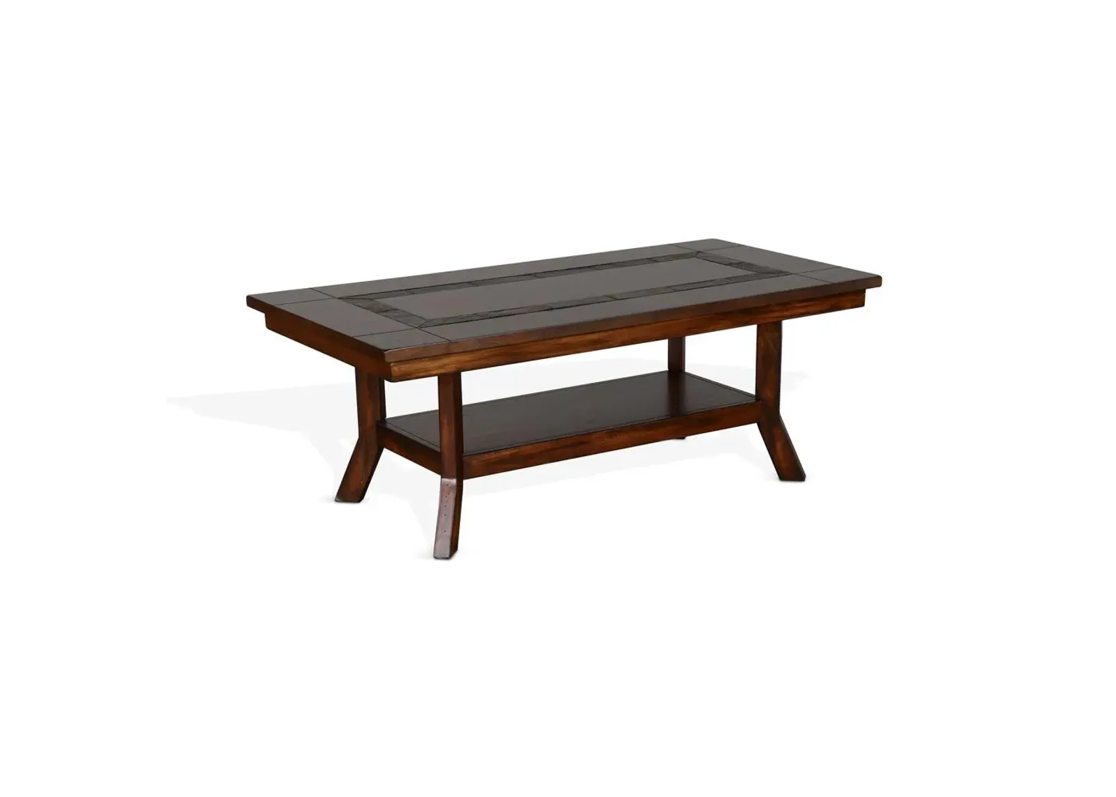 Sunny Designs Santa Fe 48.5 Traditional Wood Coffee Table in Dark Chocolate