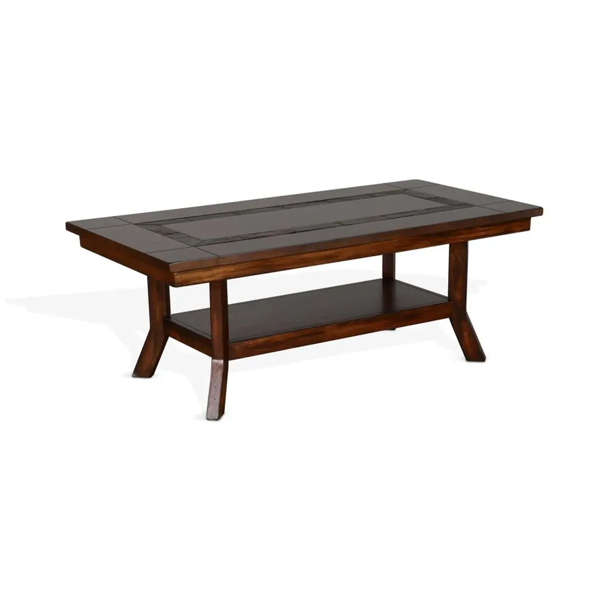 Sunny Designs Santa Fe 48.5 Traditional Wood Coffee Table in Dark Chocolate