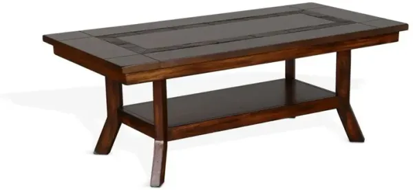 Sunny Designs Santa Fe 48.5 Traditional Wood Coffee Table in Dark Chocolate