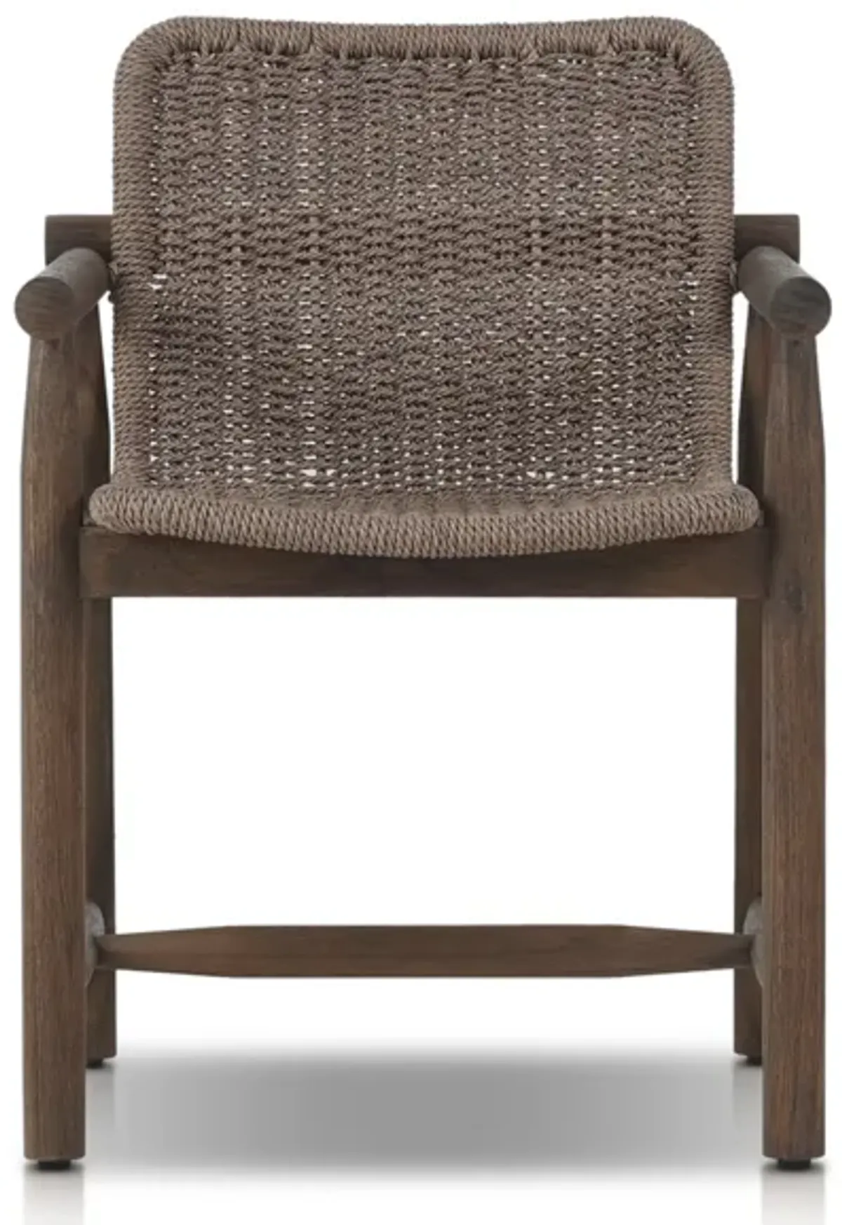 Dume Outdoor Dark Textured Woven Dining Armchair