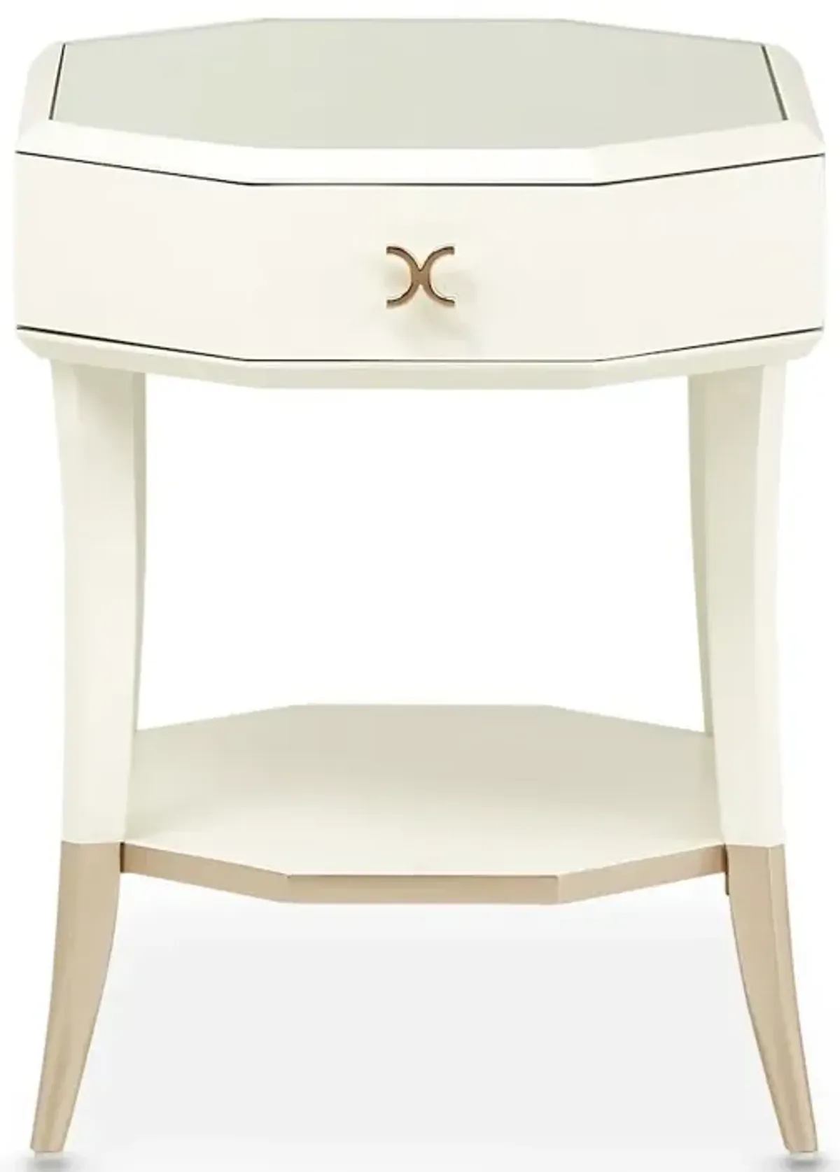 Michael Amini La Rachelle Octagonal End Table - Champagne