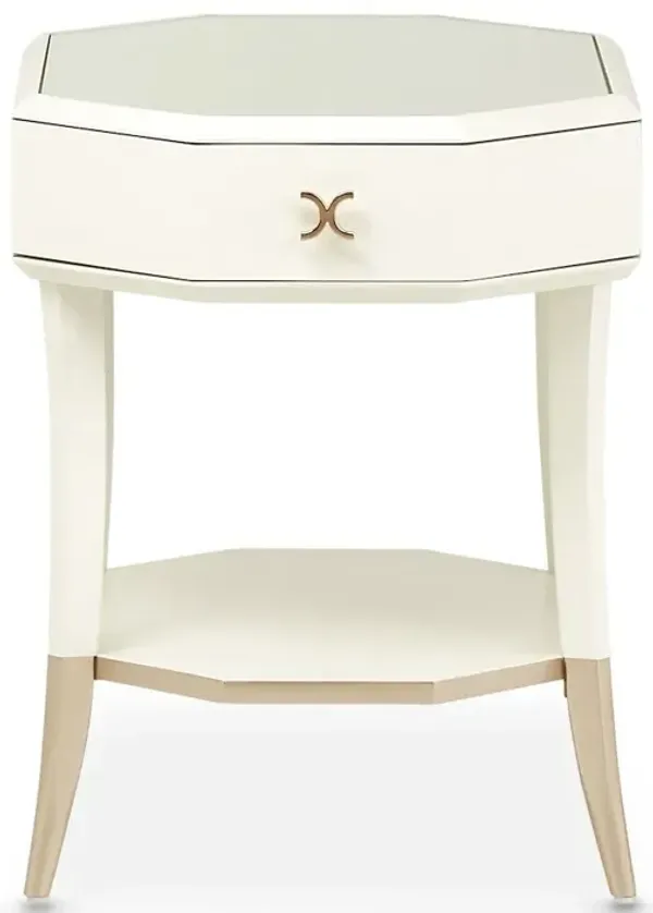 Michael Amini La Rachelle Octagonal End Table - Champagne