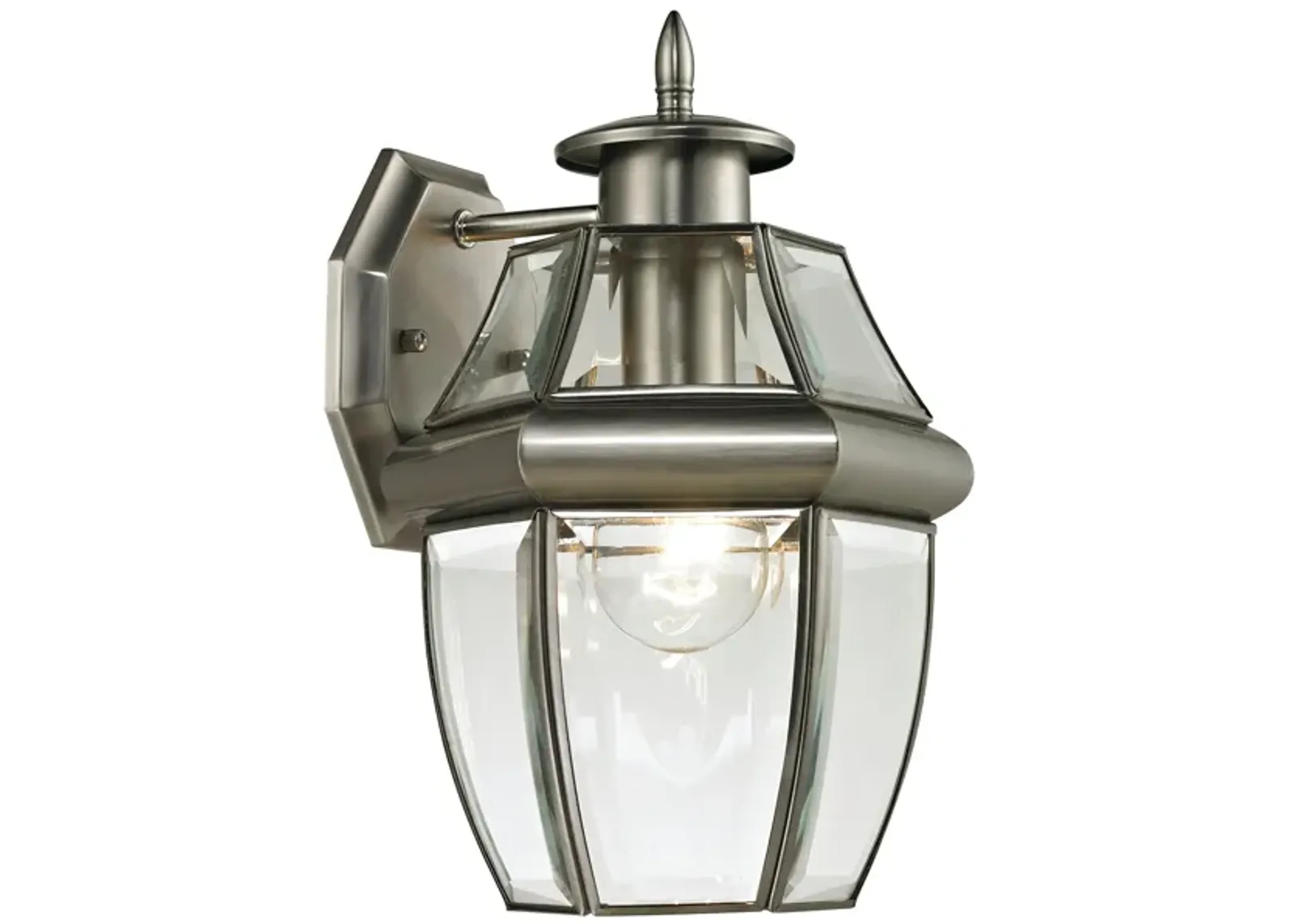 Ashford 12'' High 1-Light Nickel Outdoor Sconce