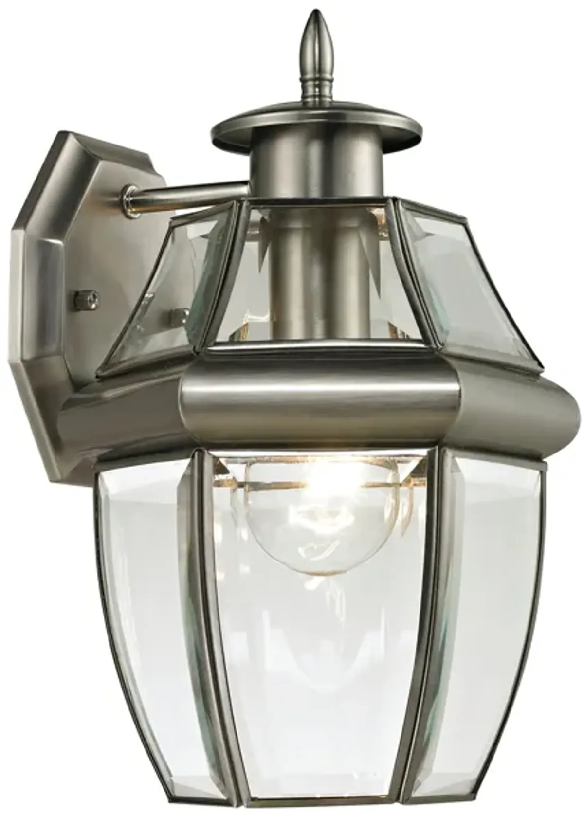 Ashford 12'' High 1-Light Nickel Outdoor Sconce