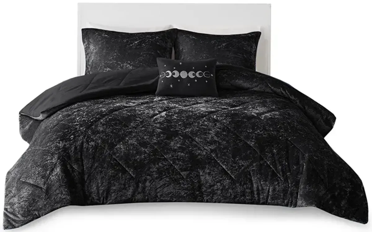 Gracie Mills Eirlys Velvet Duvet Cover Set