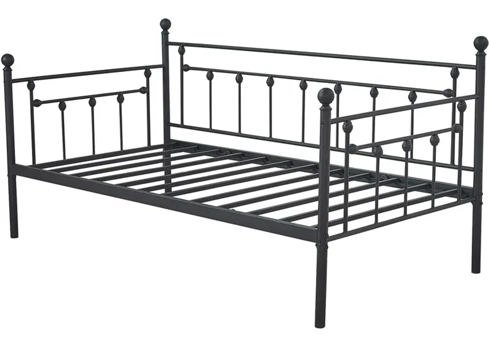 Hivvago Classic Black Metal Daybed Frame