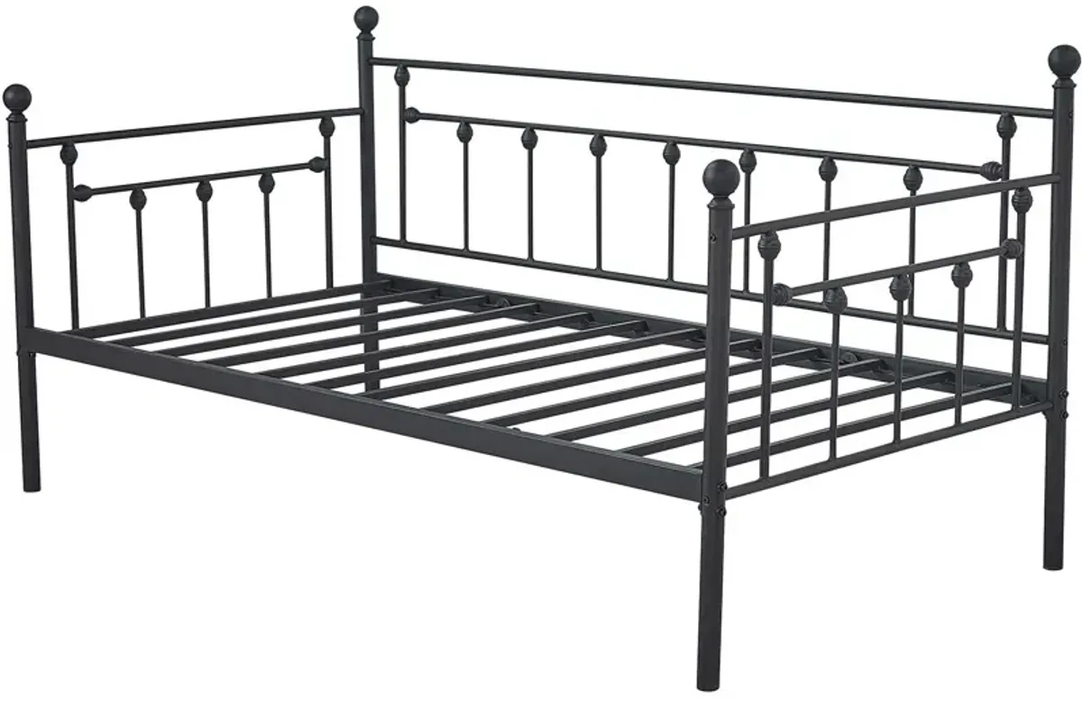 Hivvago Classic Black Metal Daybed Frame