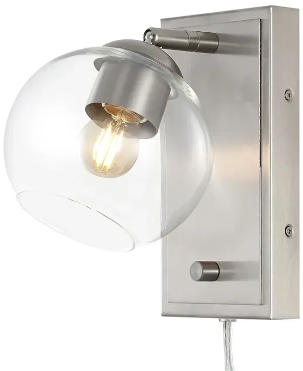 Hugo Minimalist Modern Plug In Or Hardwired Adjustable Iron LED Wall Sconce with Rotary Dimmer