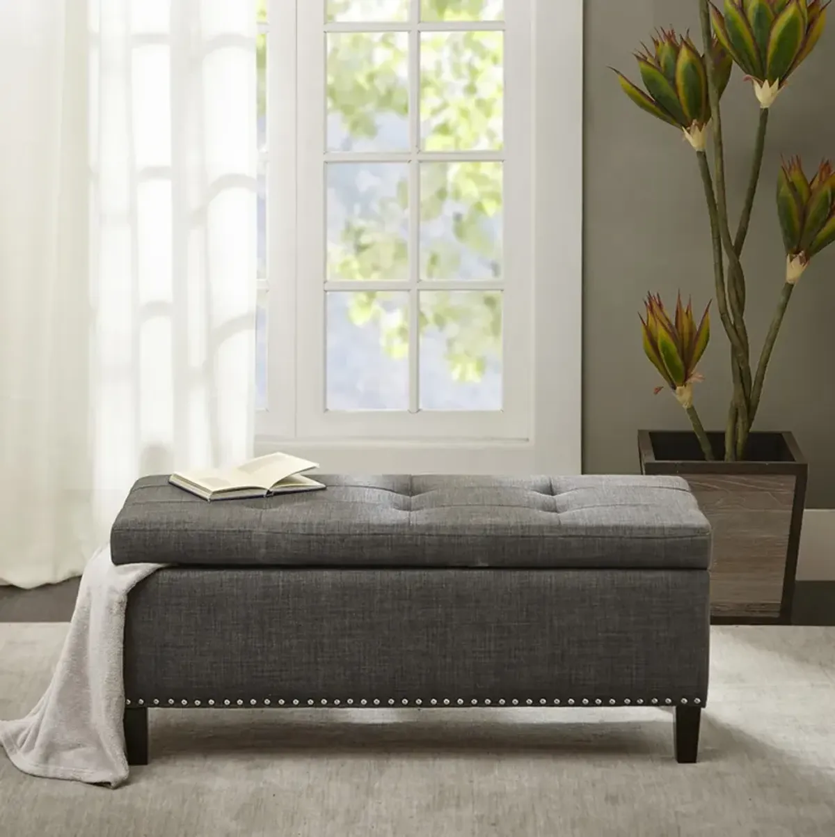 Shandra II Tufted Top Storage Bench