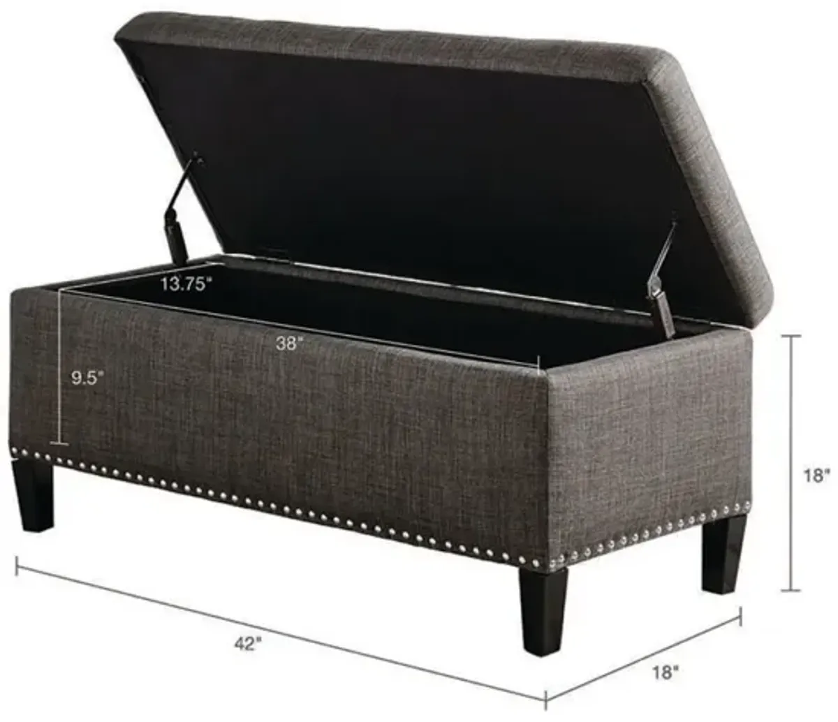 Shandra II Tufted Top Storage Bench