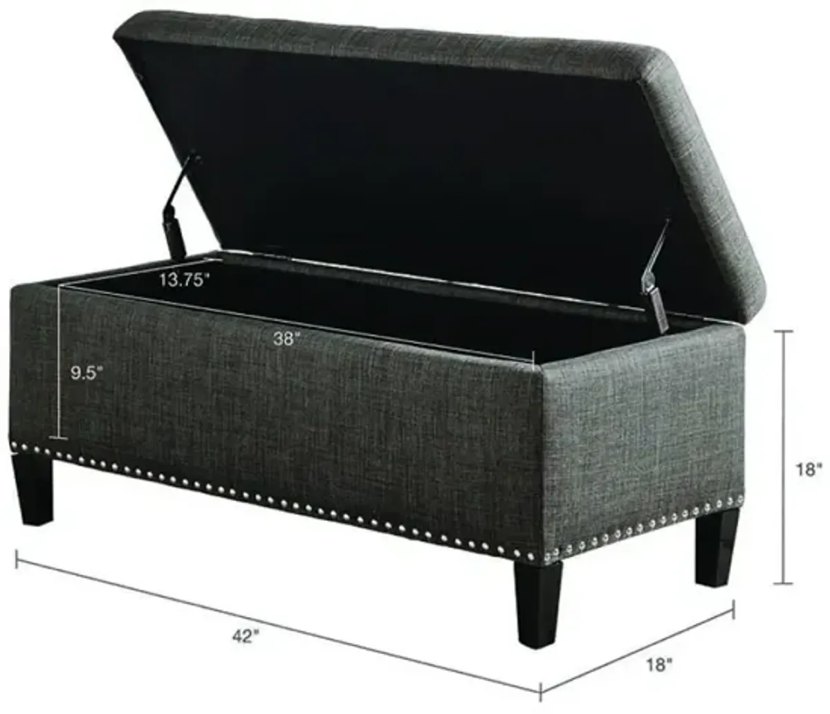 Shandra II Tufted Top Storage Bench